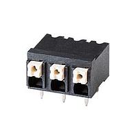 Same Sky (formerly CUI Devices) TBLH10-508-03BK Fixed Terminal Blocks Screwless, High Temperature, 5.08 mm pitch, Black with Gray Button