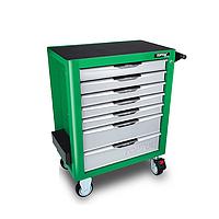 TOPTUL GE-30817 W/7-Drawer Tool Trolley (308 pcs; Green)