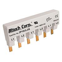Altech 2P16UL3/6 2 Phase Busbar 2 Ph Busbar 99mm 6Pin, 115A