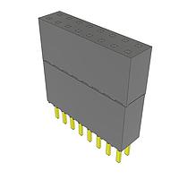 Samtec ESW-108-44-G-D Stackthrough .100" Elevated Socket Strip
