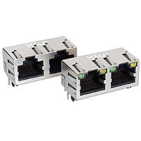 HALO Electronics HCJT2-804SK Modular Shielded 1x2 Tab-Up RJ45 NO LED