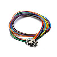 Glenair MWDM2L-9S-4K5-18P Micro-D D-Sub Connectors MICRO D PREWIRED CON 9CNT SKT #24AWG
