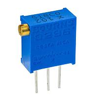Bourns 3296X-1-200LF 0.375 in Square Trimmer Resistor 3/8IN 20 OHMS Sealed Horizontal Adjust