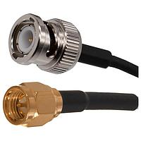 Johnson / Cinch Connectivity Solutions 415-0199-060 RF Cable Assemblies BNC Male to SMA Male RG174, 60