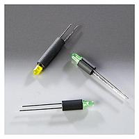 BIVAR ELM22303SYC LED Circuit Board Indicators Vertical LED Assembly, 0.23 in. Length, 3 mm Super Yellow LED w\ Water Clear Lens, Black PVC Alloy, 585 nm