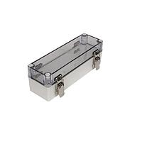 Bud Industries PTH-22480-C Electrical Enclosures PC+10% Fiberglass Box, Self-Locking Latch and Clear Cover (9.8 X 3.2 X 3.4 In)