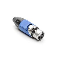 Amphenol Audio AX3F6M-AU Connectors 3P SOCKET F PLUG GLD W BLU MRK SLEEVE