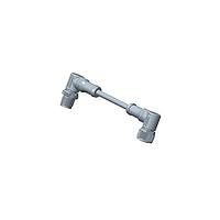 Amphenol LTW M12B05MR-12BFR-SD010 Sensor Cables / Actuator Cables M12 Circular Metric Connector, B Code, Metal, 4A, 05 pins, Male Connector, Male Contact, Right Angle-to-Right Angle, Screw Thread, Overmolded Double Ended, Length 10000mm, IP68 / IP69K