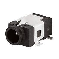 Same Sky (formerly CUI Devices) PJ-111D-SMT-TR Receptacles 1.3 x 3.6 mm, 1.0 A, Horizontal, Surface Mount, Shielded, Dc Power Jack