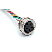 Amphenol Tuchel CA0911F114010 Sensor Cables / Actuator Cables M16 4 Position Male Receptacle, 18AWG, UL1569 300V, Front Mounted, 1 Meter