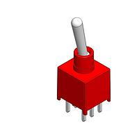 Mountain Switch 108-2AD1T1206-EVX Toggle Switches DPDT ON-ON PC MOUNT