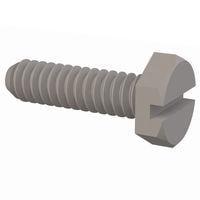 Essentra Components 010632X050 Hex Slotted Hex Slotted Screw, #6-32 Thread, 1/2 Lg