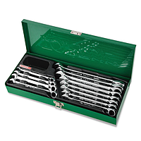 TOPTUL GAAD1205 Pro-Series Reversible Ratchet Combination Wrench Set (12 pcs)