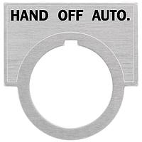 SIEMENS 52NL37 Legend Plate, Hand-Off-Auto ACCESSORY, LEGEND  HAND OFF AUTO