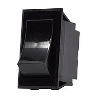 Carling Technologies TIGB51-6S-BL-NBL Rocker Switch 1-pole, ON - None - ON, 10A/15A/15A 250VAC/125VAC/6-28VDC 3/4 HP a. 125-250VAC, Non-Illuminated Black Curved/Smooth Face Gloss Rocker Switch with .250 Tab (Q.C.)