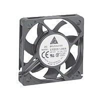 Delta Electronics, Inc. EFB0512MA-F00 Tubeaxial Tubeaxial Fan, 50x10mm, 12VDC, Ball, 3-Lead Wires, Lock Rotor Sensor, Tachometer