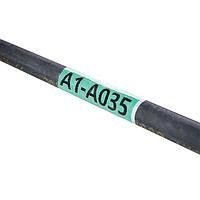 HellermannTyton TAG65L-105 Thermal Transfer Label Laser Tag Label, Self-Laminating, 0.81" x .81" x 2.13", 36 Per Sheet, PET, White, 1000/pkg