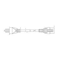 Volex VL-0124-05-300 AC Power Hospital Grade Cord 18/3 SJT 60C HOSPTL 9FT 8IN (2.9m) BLK