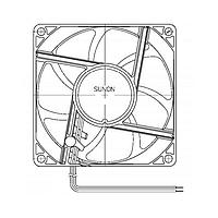 Sunon GF80251B5-000U-AE9 Axial Axial Fan, 80x80x25mm, 12VDC, 41CFM, 0.18"H2O, Ball, Wire, Auto Restart, IP68