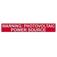 HellermannTyton 596-00896 Solar Label Solar Label, Reflective, WARNING PHOTOVOLTAIC POWER SOURCE, 6.5" x 1.0", VL, Red, 500/roll