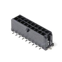 Molex 43045-1819 Shrouded 3MM 2R V 18P SMT HDR AU W/SOLDER TAB