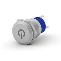 Alcoswitch - TE Connectivity 2316366-5 Pushbutton Switches AV19 SPM 3A POWER LOGO R&Y 12V