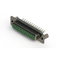 EDAC 628-M25-221-GN3 D-Sub Connectors - Standard Density Vertical Machined D-Sub Connector