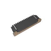 Amphenol FCI SFW12R-4STE1LF Board Mount 1.00mm Flex Connector, SFW-R series, 12 Position, Top side Contact, Side Entry Surface Mount ZIF Connector, Lead Free, with Cable Lock.