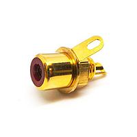 Deltron 432-0500 Professional Phono Panel Socket GOLD RED