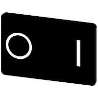 SIEMENS 3SU19000AD160QG0 Labeling Plate, O I INSCR. LABEL,BLK 17.5X27MM, SYMBOL: O I