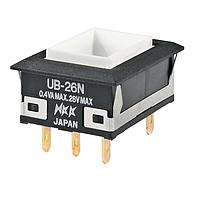 NKK Switches UB26NKG01N Pushbutton Switches RECT DPDT ON-ON SLDR LUG BODY ONLY .4VA