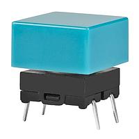 NKK Switches JB15KP-2G Tactile Switches OFF-(ON) PC MOUNT FLAT BLUE CAP
