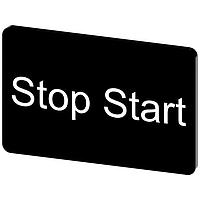 SIEMENS 3SU19000AD160DC0 Labeling Plate, Stop Start INSCR. LABEL,BLK 17.5 X 27MM, STOP START