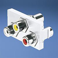 Panduit CHR3WYRIW Coupler Module 1/3 Insert 3 RCA Coup (WYR) Off Wh