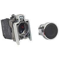 SCHNEIDER XB4BA25 Flush Push Button, Black Chrome, 22mm