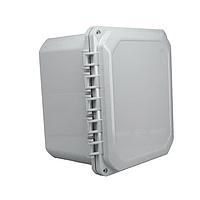 Bud Industries DPH-28711 NEMA/IP Rated Gray hinged cover IP68 N6P PC Enlc with Adj. panel height (11 x 9 x 7.7)