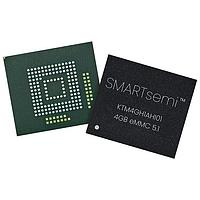 SMARTsemi KTM4GH1AHI01 eMMC EMMC 5.1 FLASH, 4 GB, x 1 / x 4 / x 8, 95/155/170 MB/s, 9.5/9.5/10 MB/s, 153-FBGA, 1.8V / 3.3V, -40C to +85C (industrial)