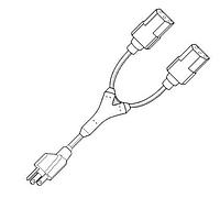 Volex 17275A 10 B1 AC Power Splitter Extension Cord Y CORD 16AWG 10FT (3.1m) BLACK