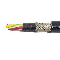 Alpha Wire 85825CY BK199 Commercial Application 18 AWG 25 Conductor 600V Braid PVC PVC, Per Foot ft Spool - Black