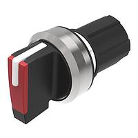 EAO 45-2816.3C20.003 Rotary Switches Selector switch actuator 3 positions red main-0-mom 45? short lever front metal housing plastic