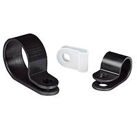 HellermannTyton 211-60099 Cable Mounts P-Clamp, 0.39" Wide, 0.63" Max Bundle Dia, 0.17'' Mounting Hole Dia, PA66, Natural, 1000/pkg