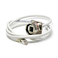 Amphenol Socapex RJFTV2SA2N10100BTX Ethernet Cables / Networking Cables RJFTVSQFlngRcptTrnsv SealCordset1mRJ45Nic
