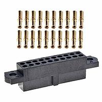 Harwin M80-4701205 Receptacle Housing 6+6 WAY FEMALE CRIMP L/BORE WO/JS