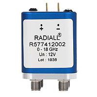 Radiall R577843002 Coaxial Switches DPDT Ramses SMA2.9 40GHz Latching Indicators 28Vdc Pins Terminals