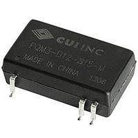 CUI Inc PQM3-D24-S15-M Isolated 3W 24Vin 15Vout 10-200mA Iso SMT Reg