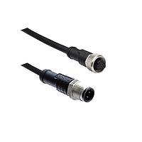 Amphenol LTW MSAP12ML-SAPFL-SB001 Sensor Cables / Actuator Cables M12 Circular Metric Connector, A Code, Plastic, 1.5A, 12 pins, Male Connector, Male Contact, Straight-to-Straight, Screw Thread, Overmolded Double Ended, Length 1000mm, IP68 / IP69K