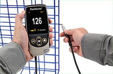 Handheld gauge used for coating thickness measurement on wire