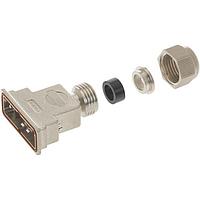 HARTING 09670500539 Two Piece Backshell 50P HOOD TOP ENTRY METALLIZED THRMPLSTC