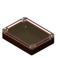 Serpac RB65P06C10B Watertight PLASTIC BOX WATERTIGHT ENCLOSURE CLEAR/BLACK (6.30 x 4.72 x 1.59 in)