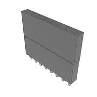 Samtec ESW-108-33-T-S Stackthrough .100" Elevated Socket Strip